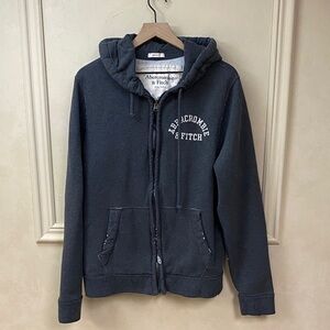 Vintage Y2K Abercrombie and Fitch Muscle Fill Zip Hooded Sweatshirt